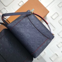 Replica Louis Vuitton Navy Blue Embossed Monogram Blanche BB