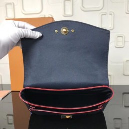 Replica Louis Vuitton Navy Blue Embossed Monogram Blanche BB