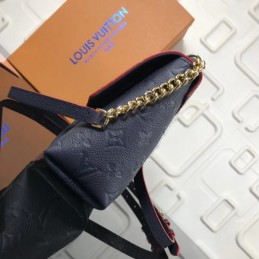 Replica Louis Vuitton Navy Blue Embossed Monogram Blanche BB