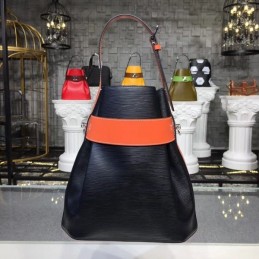 Replica Louis Vuitton Black Orange Flap Noe