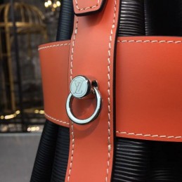 Replica Louis Vuitton Black Orange Flap Noe