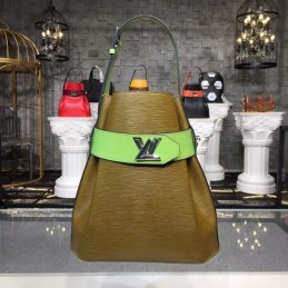 Replica Louis Vuitton Olive Green Lime Flap Noe