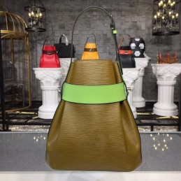 Replica Louis Vuitton Olive Green Lime Flap Noe