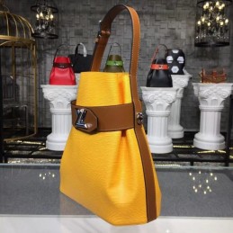 Replica Louis Vuitton Yellow Brown Flap Noe