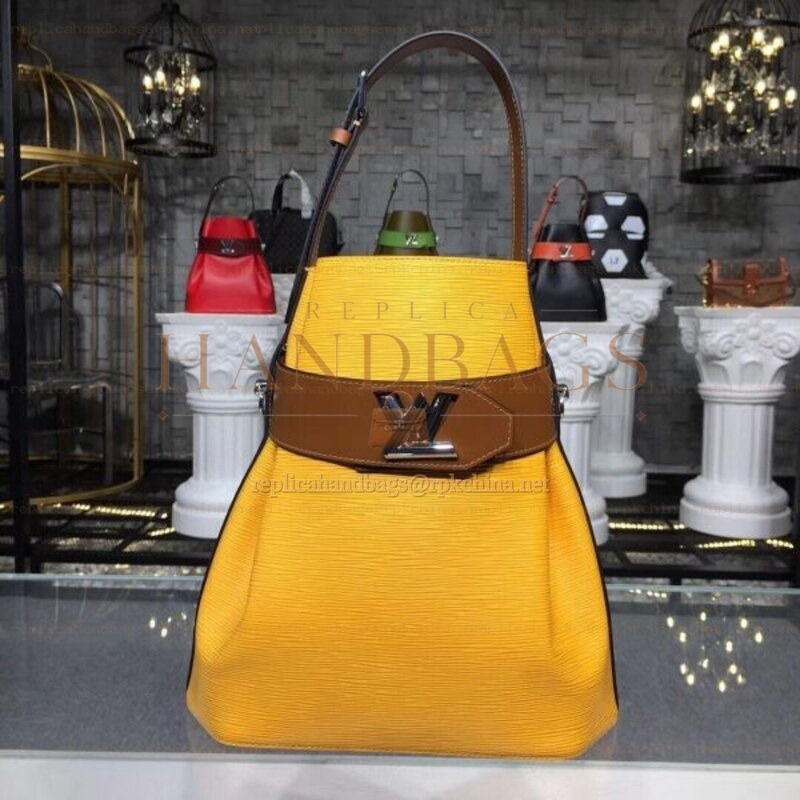 Replica Louis Vuitton Yellow Brown Flap Noe