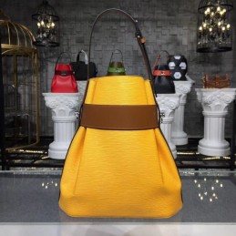 Replica Louis Vuitton Yellow Brown Flap Noe
