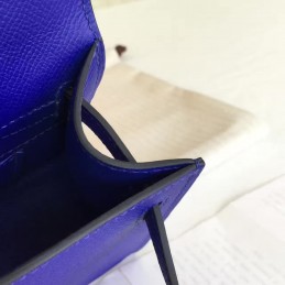 Replica Hermes Cobalt Blue Kelly Pochette Gold Hardware Bag