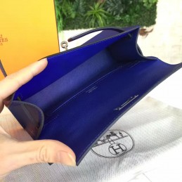 Replica Hermes Cobalt Blue Kelly Pochette Gold Hardware Bag