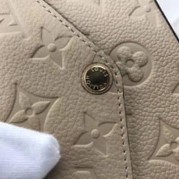 Replica Louis Vuitton Beige Textured Chain Felicie Pochette