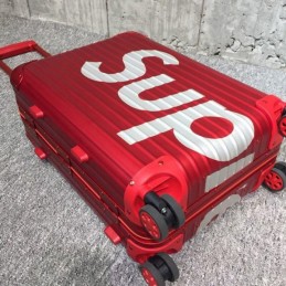 Replica Louis Vuitton Red Supreme Rimowa 45L Luggage