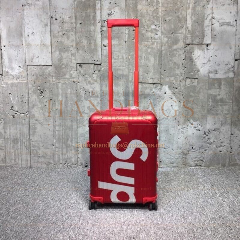 Replica Louis Vuitton Red Supreme Rimowa 45L Luggage