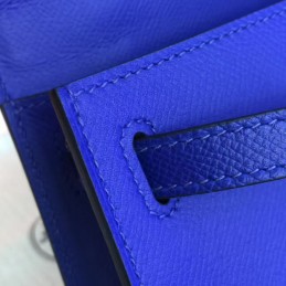Replica Hermes Cobalt Blue Kelly Pochette Gold Hardware Bag