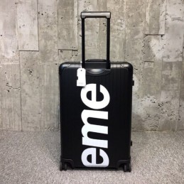 Replica Louis Vuitton Black Supreme Rimowa 82L Luggage