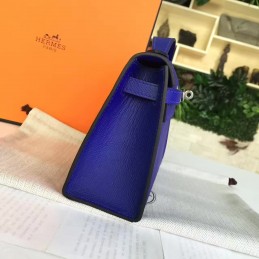 Replica Hermes Cobalt Blue Kelly Pochette Gold Hardware Bag