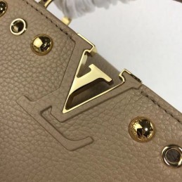 Replica Louis Vuitton Taupe Studded Capucines BB
