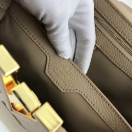Replica Louis Vuitton Taupe Studded Capucines BB