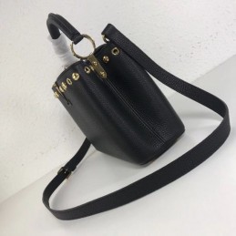 Replica Louis Vuitton Black Studded Capucines BB