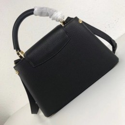 Replica Louis Vuitton Black Studded Capucines BB