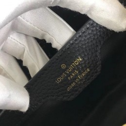 Replica Louis Vuitton Black Studded Capucines BB