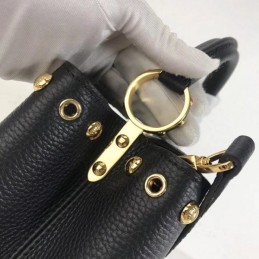 Replica Louis Vuitton Black Studded Capucines BB