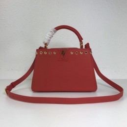 Replica Louis Vuitton Red Studded Capucines BB