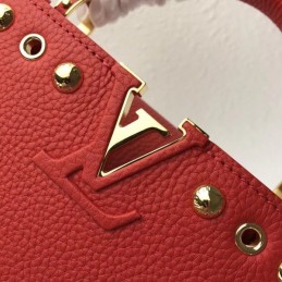 Replica Louis Vuitton Red Studded Capucines BB