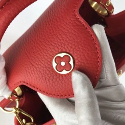 Replica Louis Vuitton Red Studded Capucines BB