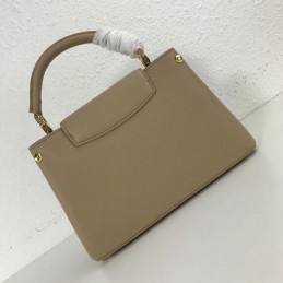 Replica Louis Vuitton Taupe Studded Capucines PM