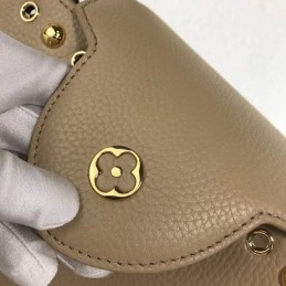 Replica Louis Vuitton Taupe Studded Capucines PM