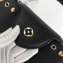 Replica Louis Vuitton Black Studded Capucines PM