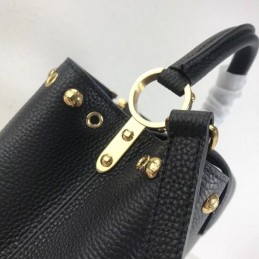 Replica Louis Vuitton Black Studded Capucines PM