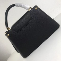 Replica Louis Vuitton Black Studded Capucines PM