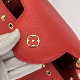 Replica Louis Vuitton Red Studded Capucines PM