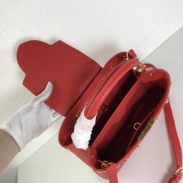Replica Louis Vuitton Red Studded Capucines PM