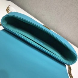 Replica Louis Vuitton Turquoise Quilted Rainbow Logo New Wave Chain Bag MM