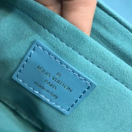 Replica Louis Vuitton Turquoise Quilted Rainbow Logo New Wave Chain Bag MM