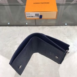 Replica Louis Vuitton Navy Blue Epi Leather Multiple Wallet
