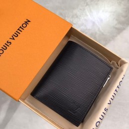 Replica Louis Vuitton Black Epi Leather Multiple Wallet