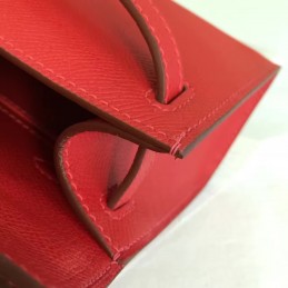 Replica Hermes Red Kelly Pochette Gold Hardware Bag