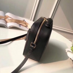Replica Louis Vuitton Brown Monogram Black Trim Saintonge