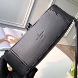 Replica Louis Vuitton Brown Monogram Black Trim Saintonge