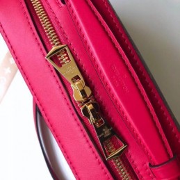 Replica Louis Vuitton Brown Monogram Fuchsia Trim Saintonge