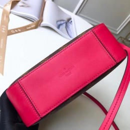 Replica Louis Vuitton Brown Monogram Fuchsia Trim Saintonge