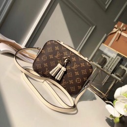 Replica Louis Vuitton Brown Monogram Beige Trim Saintonge