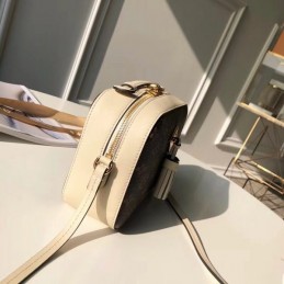Replica Louis Vuitton Brown Monogram Beige Trim Saintonge