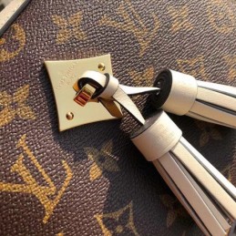 Replica Louis Vuitton Brown Monogram Beige Trim Saintonge