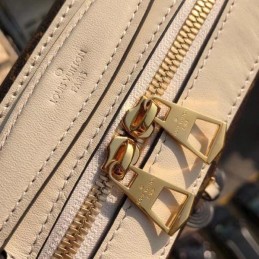 Replica Louis Vuitton Brown Monogram Beige Trim Saintonge
