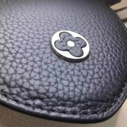 Replica Louis Vuitton White Black Handle Capucines MM