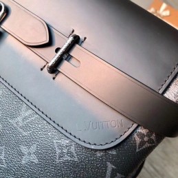 Replica Louis Vuitton Black Monogram Eclipse Steamer Backpack