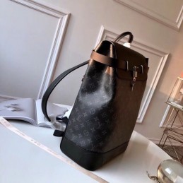 Replica Louis Vuitton Black Monogram Eclipse Steamer Backpack
